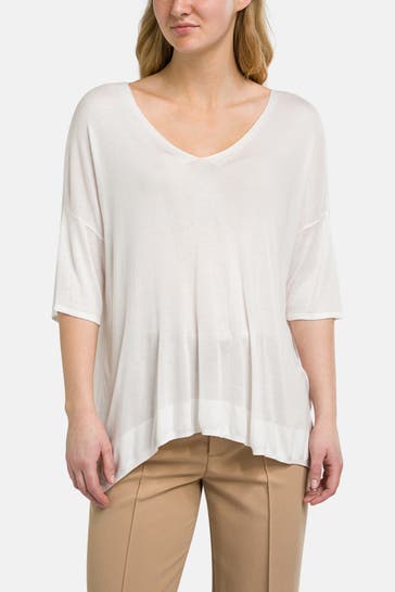 COMMA, Strickshirt weiß