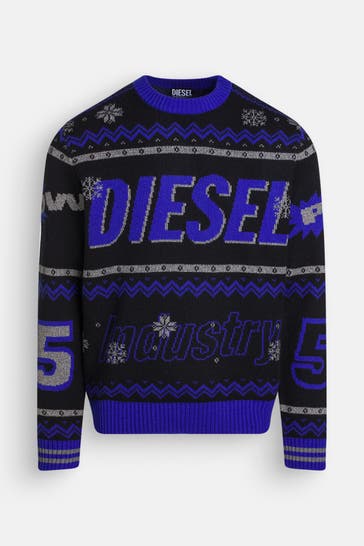 DIESEL Wollmix-Strickpullover mehrfarbig