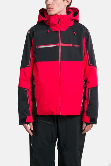 SPYDER Skijacke rot-schwarz