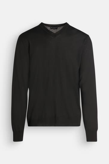 EMPORIO ARMANI Wollpullover schwarz