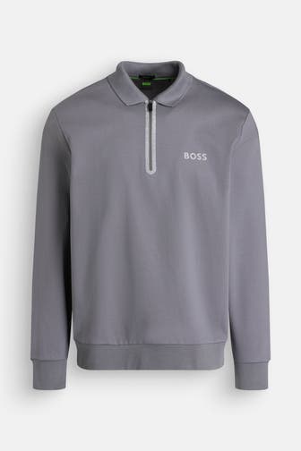 BOSS Longsleeve 'Pilsy Mirror' grau