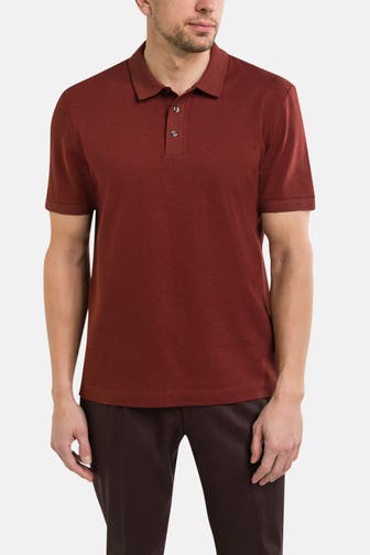 BOSS Polo-Shirt 'Phillipson' weinrot