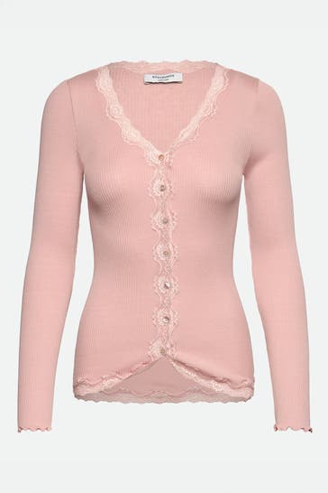 ROSEMUNDE Seidenmix-Cardigan rosa