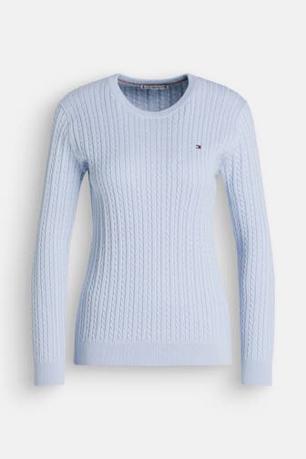 TOMMY HILFIGER Strickpullover hellblau