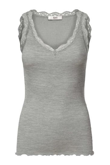 RM BY ROSEMUNDE Spitzentop 'Balta' hellgrau
