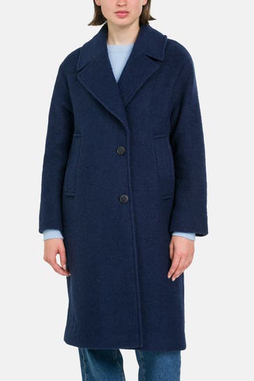 FUCHS SCHMITT Wollmix-Mantel blau