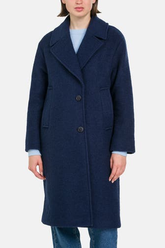 FUCHS SCHMITT Wollmix-Mantel blau