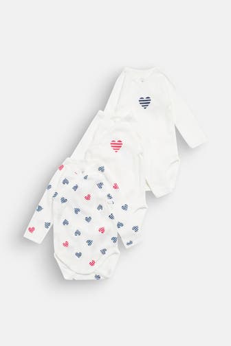 PETIT BATEAU 3er Pack Bodies mehrfarbig