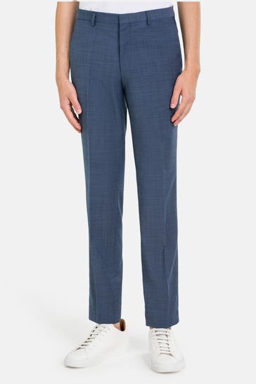 HUGO Wollmix-Stoffhose 'Hesten 232' dunkelblau