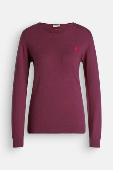 U.S. POLO ASSN. Strickpullover weinrot