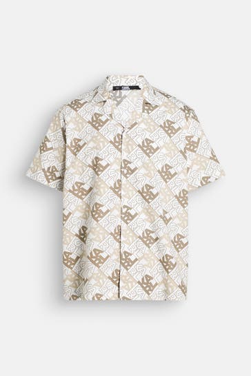 KARL LAGERFELD Kurzarmhemd gemustert