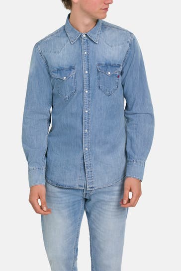 REPLAY Jeanshemd Slim Fit