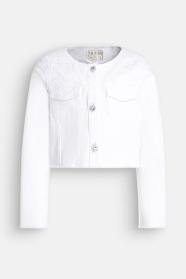 GUESS Jeansjacke weiß