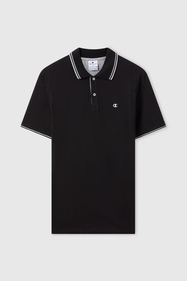CHAMPION Polo-Shirt schwarz Regular Fit