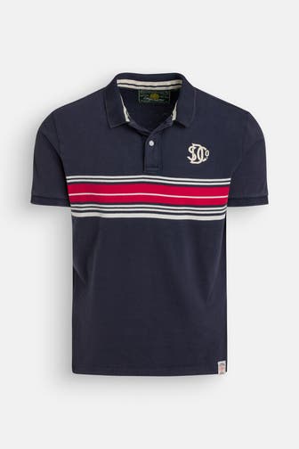 SUPERDRY Polo-Shirt 'Vintage Stripe' navy