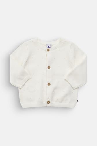 PETIT BATEAU Strickjacke weiß