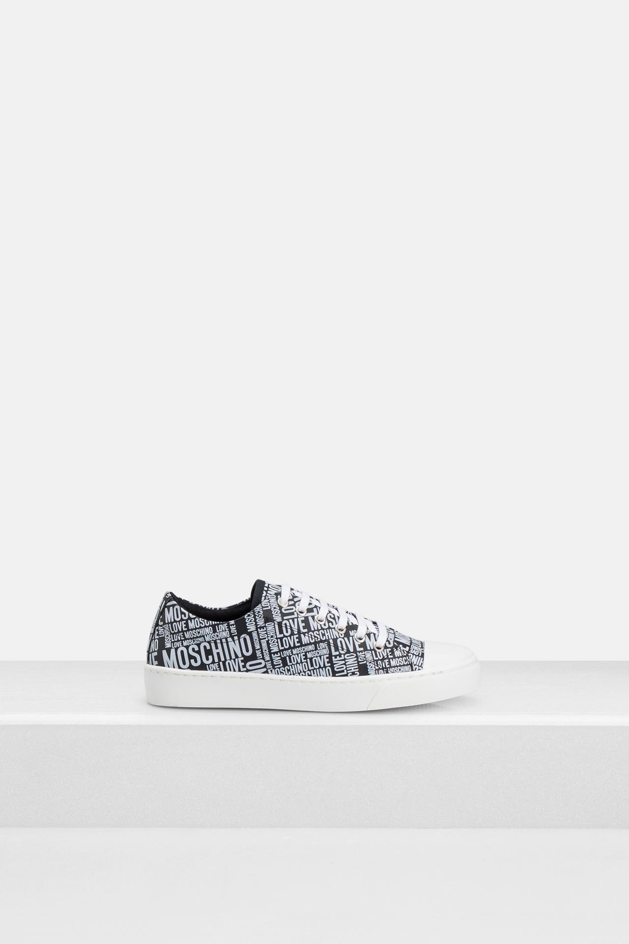 MOSCHINO Leder-Sneaker gemustert, Bild 1