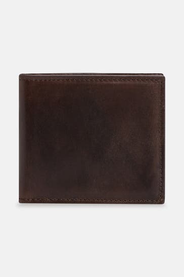 HACKETT Ledergeldbörse 'Velo' dunkelbraun