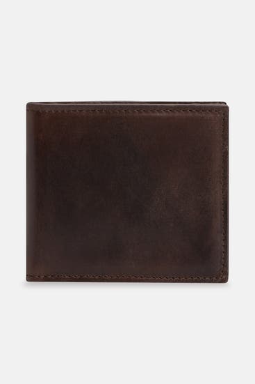 HACKETT - Ledergeldbörse 'Velo' dunkelbraun