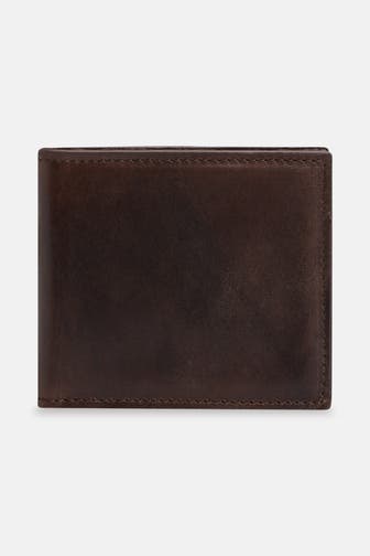 HACKETT Ledergeldbörse 'Velo' dunkelbraun