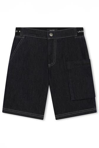 KARL LAGERFELD Jeansshorts schwarzblau