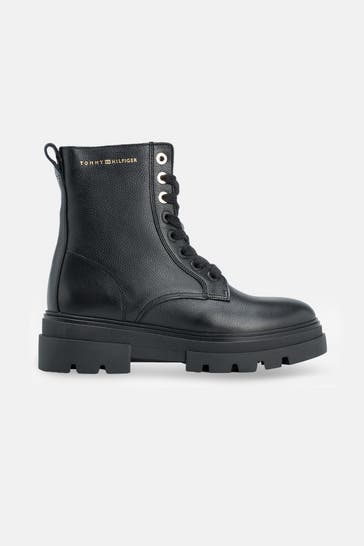 TOMMY HILFIGER Schnürboots 'Laurie' schwarz