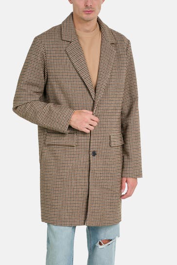 JACK & JONES Wollmantel 'Arris' kariert