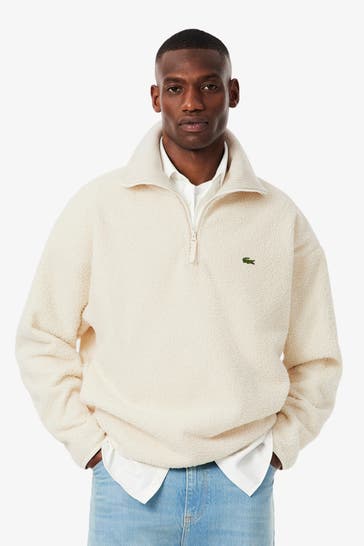 LACOSTE Fleece-Troyer ecru