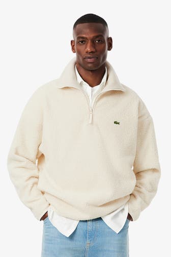 LACOSTE Fleece-Troyer ecru