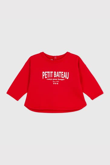 PETIT BATEAU Sweatshirt rot
