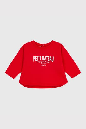 PETIT BATEAU Sweatshirt rot