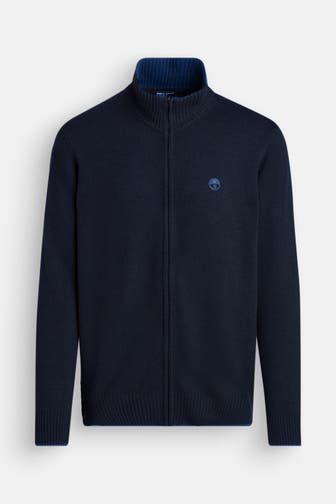 NORTH SAILS Wollmix-Strickjacke navy