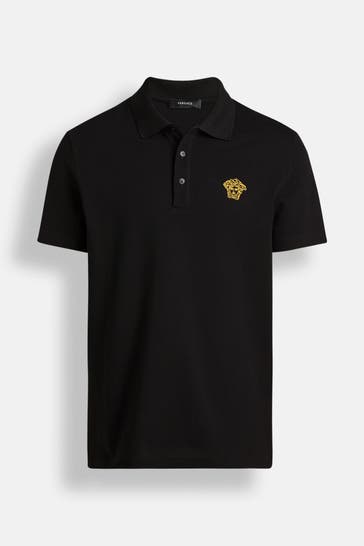 VERSACE Polo-Shirt schwarz