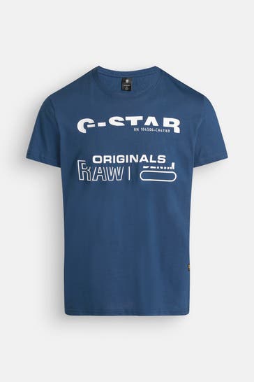 G-STAR T-Shirt azurblau