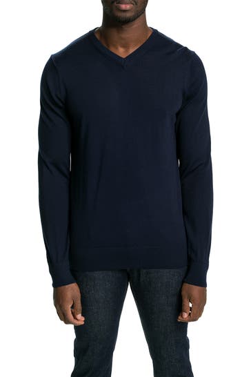 HECHTER Paris Strickpullover dunkelblau