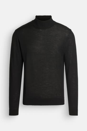WOOL & CO Wollpullover schwarz