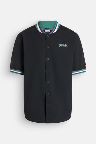 FILA Kurzarmhemd schwarz loose fit