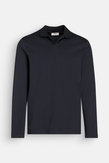 NN07 Polo-Longsleeve 'Paul' nachtblau