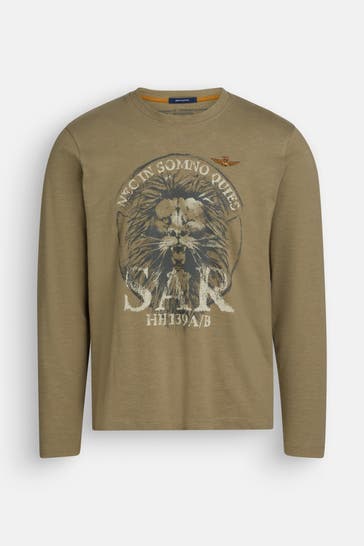 AERONAUTICA MILITARE Longsleeve oliv