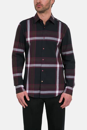 BOSS Karohemd schwarz Regular Fit