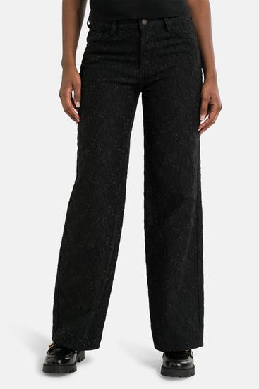 GUESS - Stoffhose schwarz wide leg