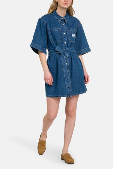 CALVIN KLEIN - Jeanskleid blau