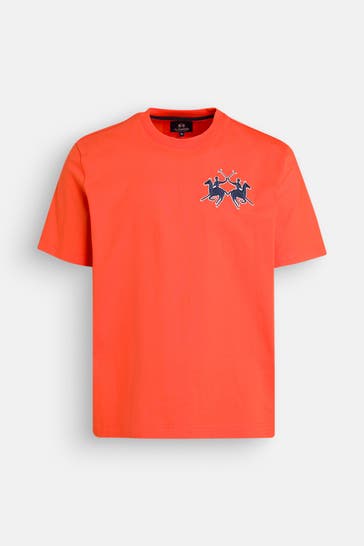 LA MARTINA T-Shirt dunkelorange