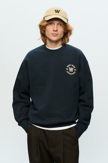 WOOD WOOD Sweatshirt schwarzblau