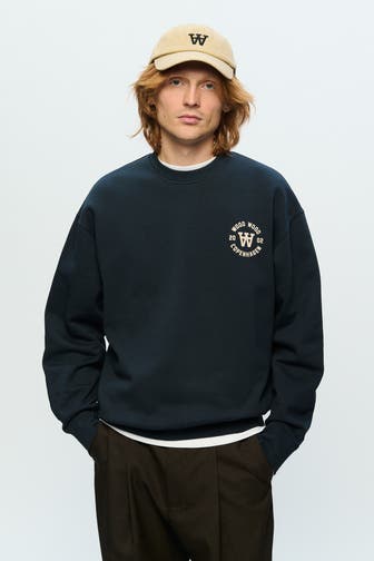 WOOD WOOD Sweatshirt schwarzblau