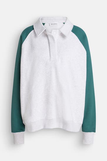 OH APRIL Polo-Sweatshirt zweifarbig