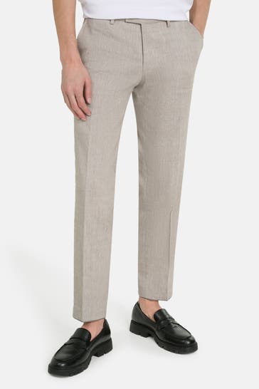 BALDESSARINI Leinenmix-Hose 'Massa' greige