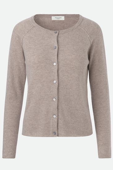 ROSEMUNDE Kaschmirmix-Cardigan hellbraun
