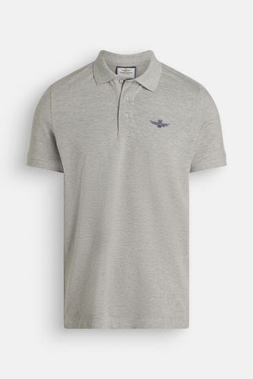 AERONAUTICA MILITARE Polo-Shirt grau meliert