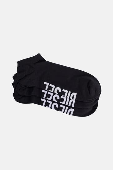 DIESEL 3er-Pack Socken schwarz